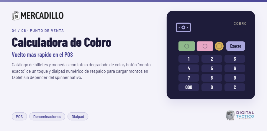 Mercadillo — Calculadora de Cobro